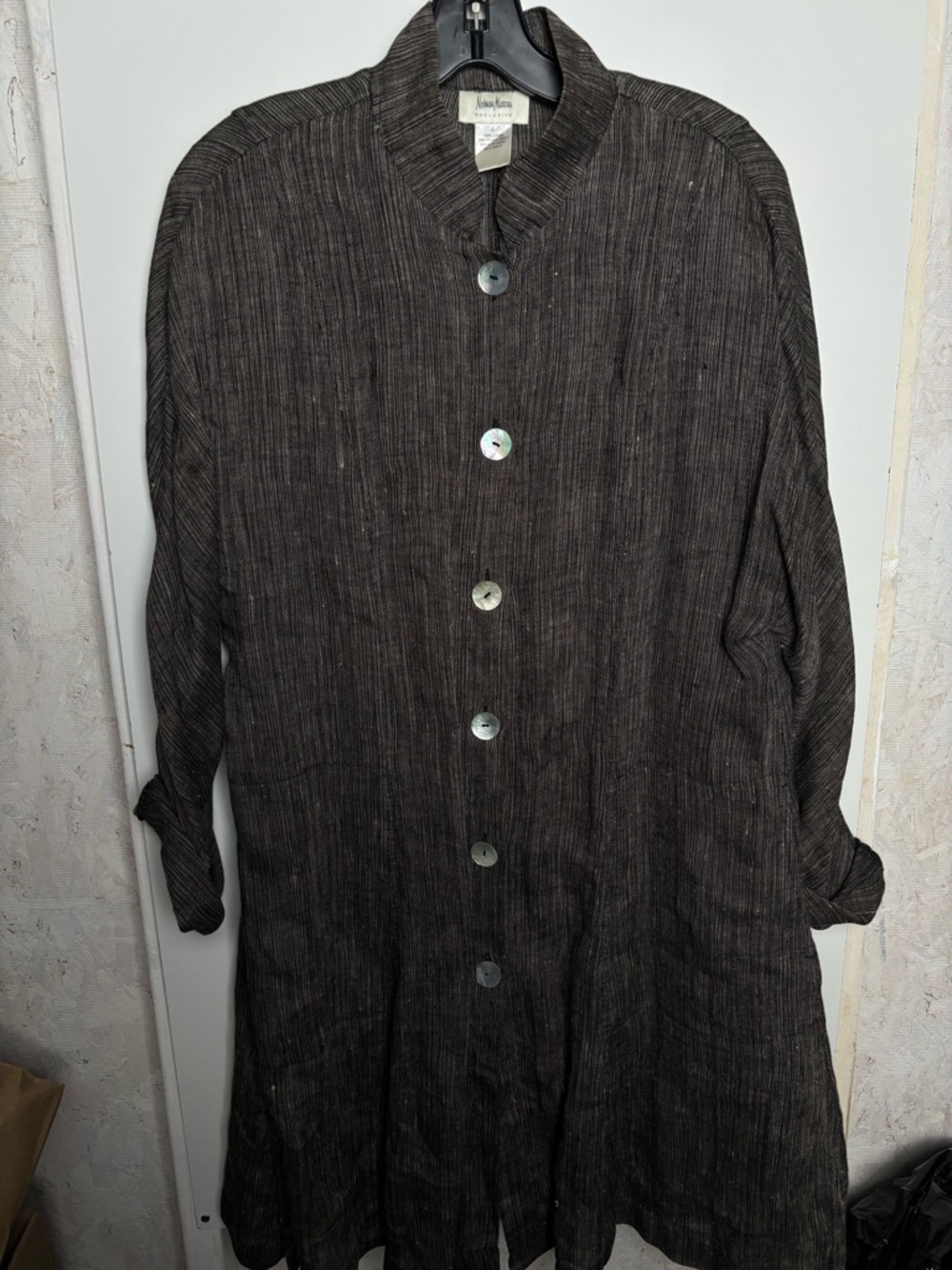 Neiman Marcus exclusive linen button‎ front jacket sz L